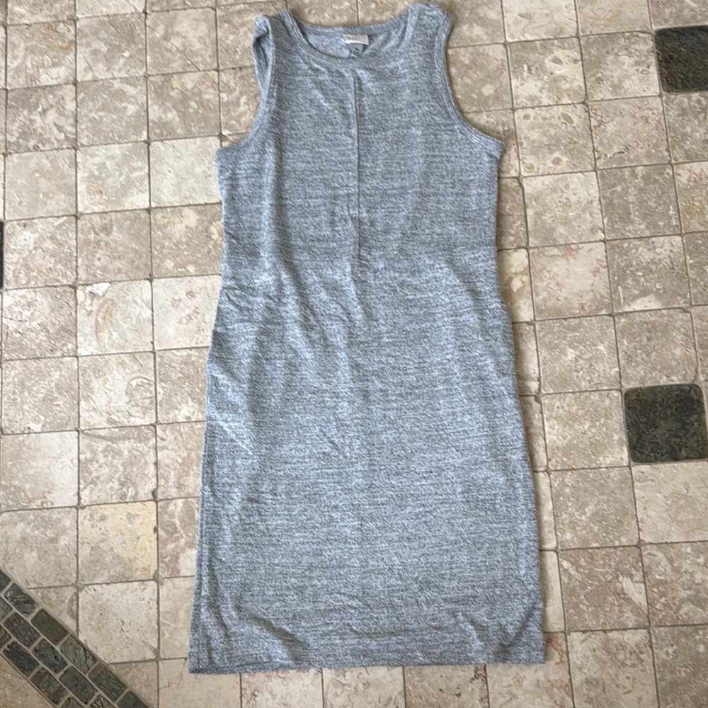 Gray Sleeveless Midi Dress